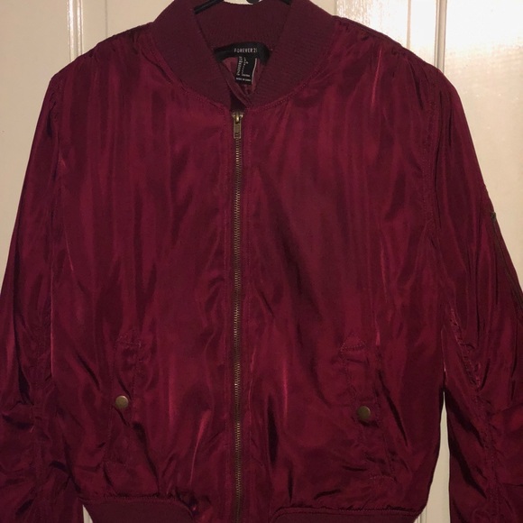 Burgundy bomber jacket - Picture 6 of 6